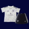 ManU 25/26 Kids Away White Front, youth away-fit, lightweight