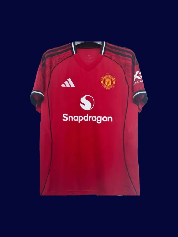 ManU 25/26 Home Red Jersey Fans Version Front, replica fan-fit, casual