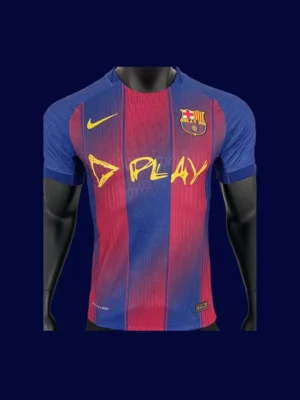 Barcelona 2526 Ed Sheeran Home Player Front blue-red stripes match-grade jersey