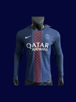 PSG Home Blue Long Sleeve Jersey 25/26 Player Version Front