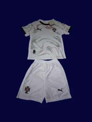 Portugal 2526 Away Kids Fans Kit Front | Youth Supporter White Set