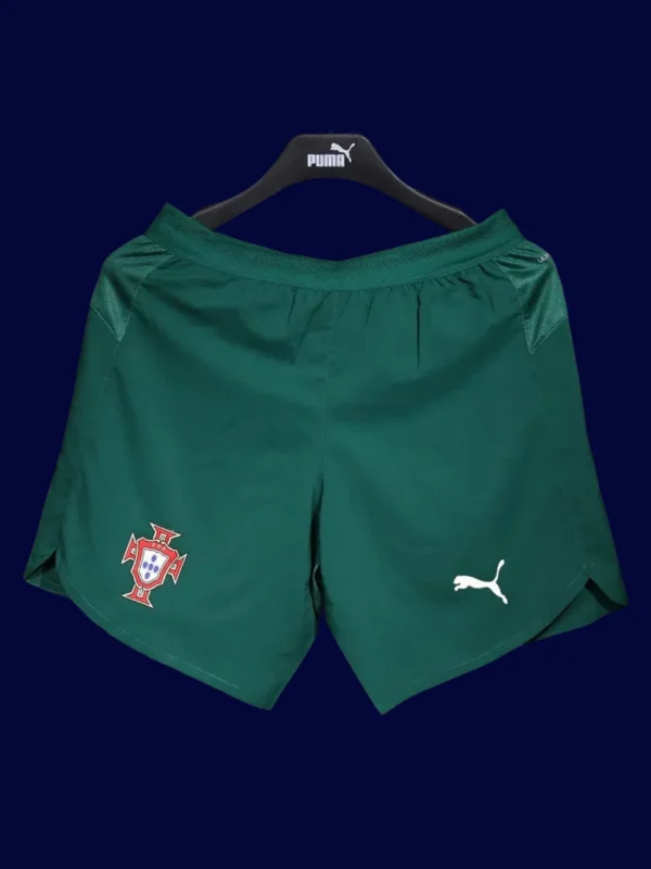 Portugal 2526 Home Player Shorts Green Front | Match Bottoms