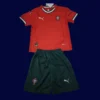 Portugal 2526 Home Kids Fans Kit Front | Youth Supporter Red Set