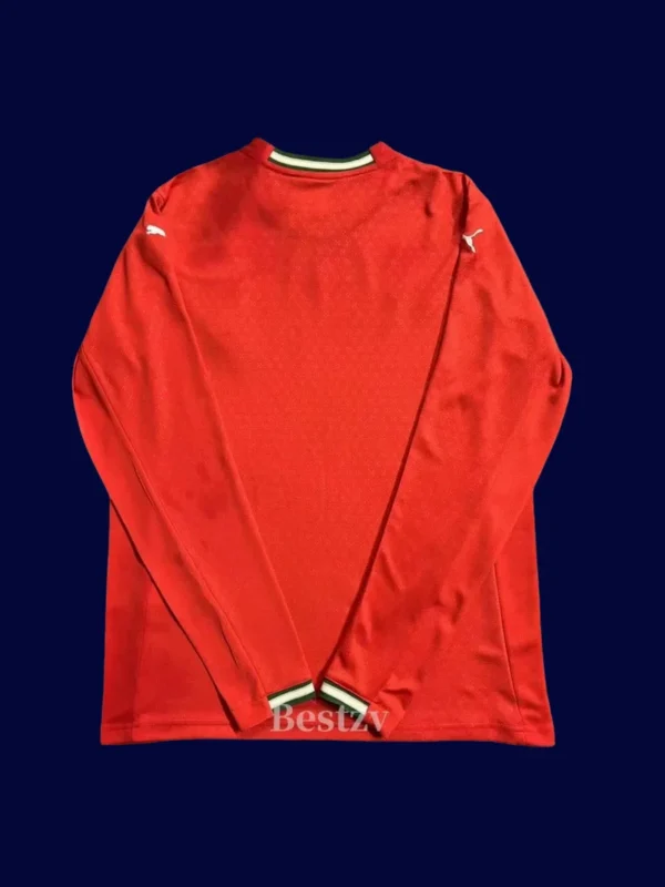 Portugal 2526 Home LS Fans Jersey Red Back | Supporter LS Rear