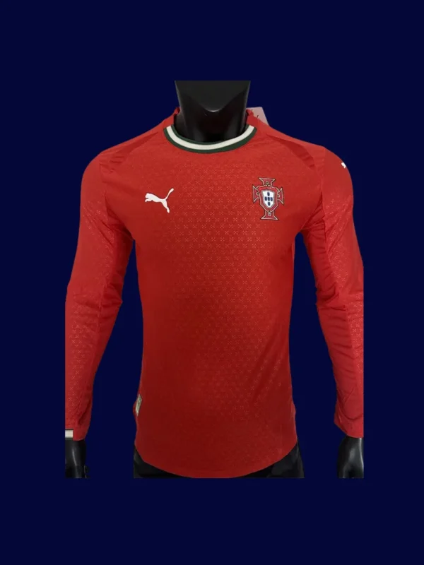 Portugal 2526 Home LS Player Jersey Red Front | Pro Long Sleeve