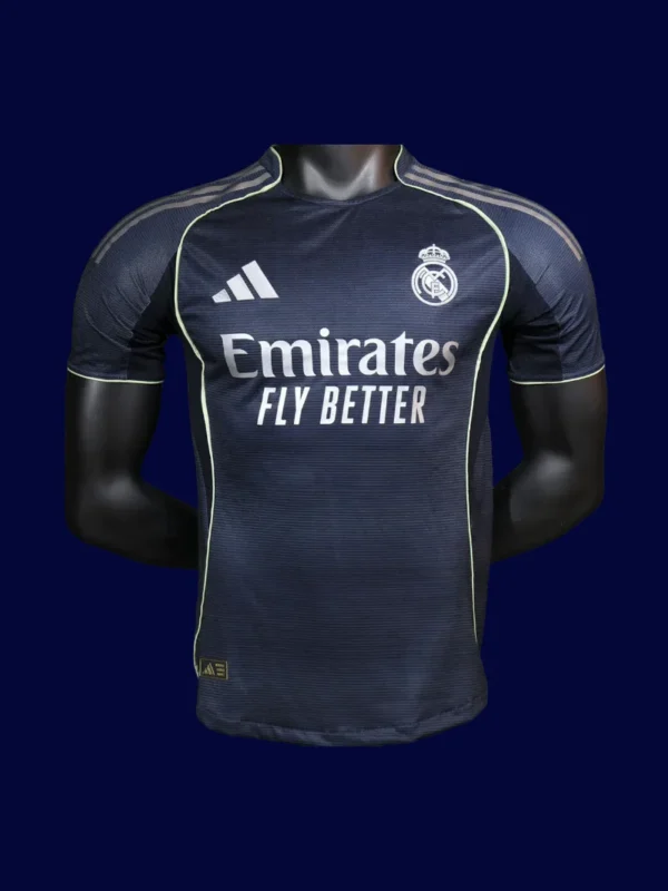 Real Madrid Away Jersey 2526 Player Version1 - kfcool.com Real Madrid Away Front Player 25/26 Dark Jersey