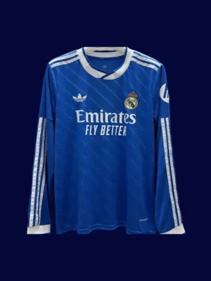 Real Madrid Third Long Sleeve Front Fans 25/26 Blue