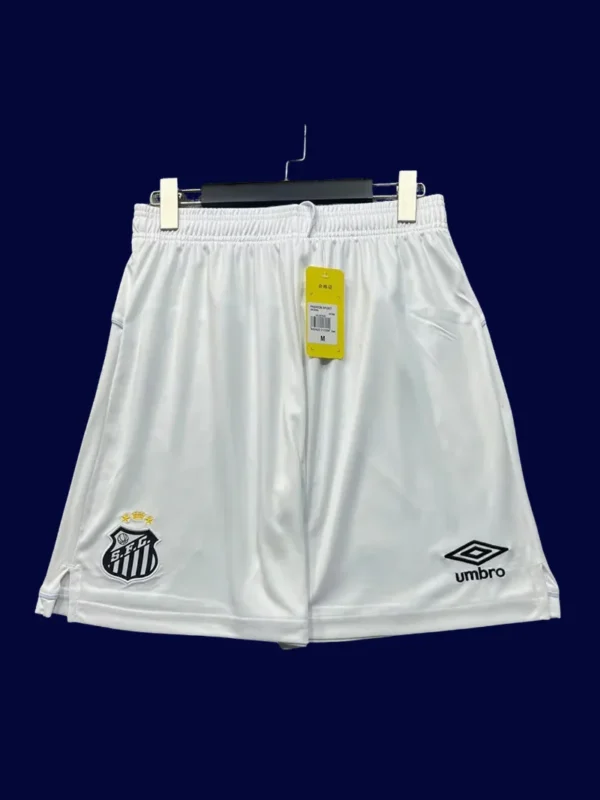 Santos 2526 Home White Fans Shorts Front | Supporter Bottoms