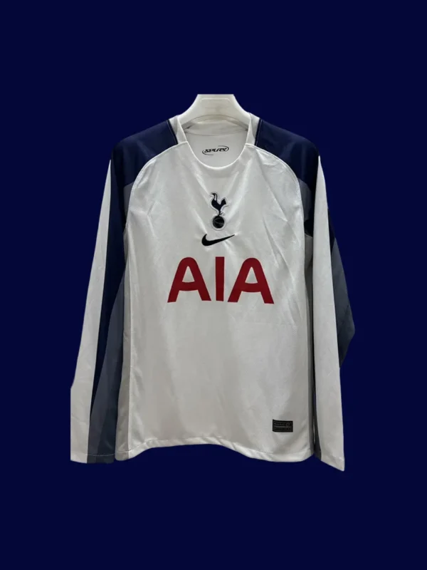 Tottenham 25/26 Home Long Sleeve Fans Front white replica.