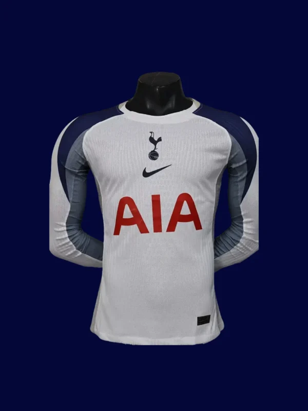 Tottenham Hotspur 25/26 Home Long Sleeve Player Front white long-sleeve.
