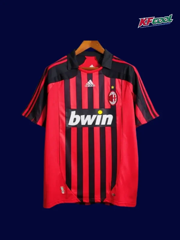 AC Milan Home Classic Retro Jersey 200708A - kfcool.com AC Milan home classic retro jersey 2007/08 front red black iconic stripes
