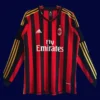 AC Milan home classic retro LS jersey 2013/14 front long sleeve red black design