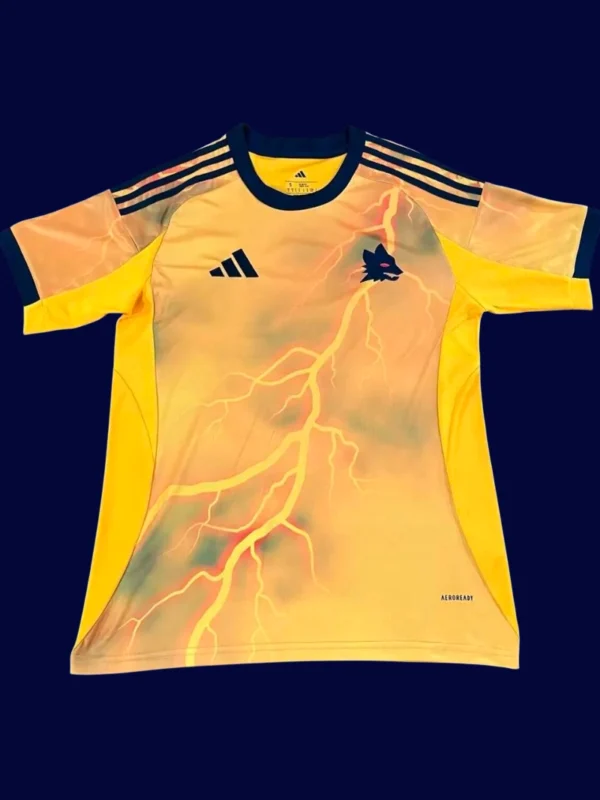 AS Roma Away Jersey 2526 Fans Version1 - kfcool.com AS Roma Away Jersey 25/26 Fans Version front with away colors and badge.