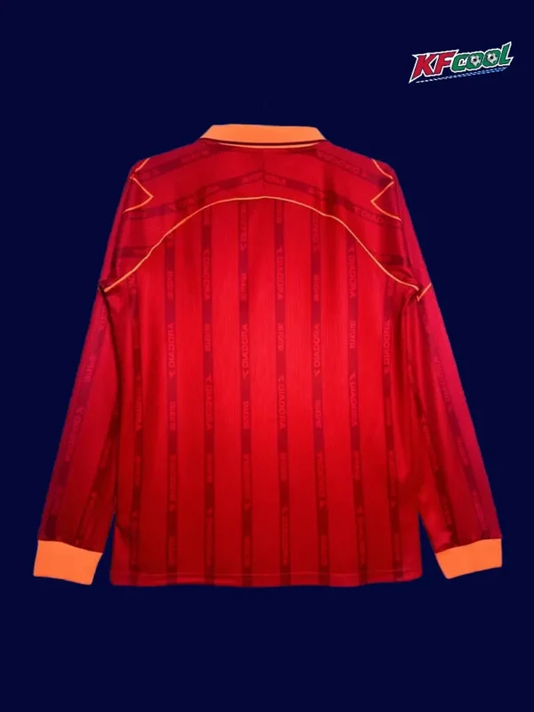 AS Roma 1999/00 home retro long sleeve jersey back view