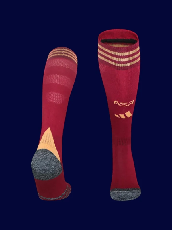 AS Roma Home Sock 25/26 front showing official home colors.