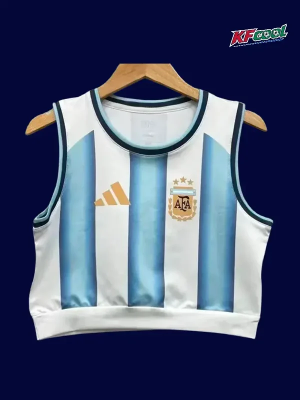 Argentina home women’s yoga vest 26/27 front — sleeveless training top