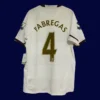 back view of white away retro football jersey (07/08) showing neat back panel for numbers.