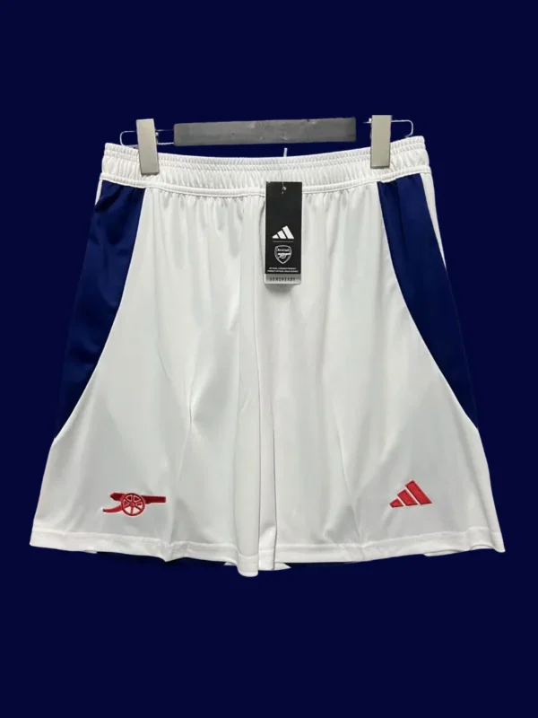 front view of white home shorts/pants with regular fit and elastic waist (24/25).