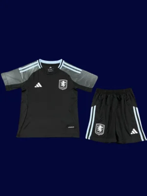 Aston Villa Away Black Kids kits 25/26