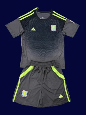 Aston Villa Black GK Kids kits 25/26