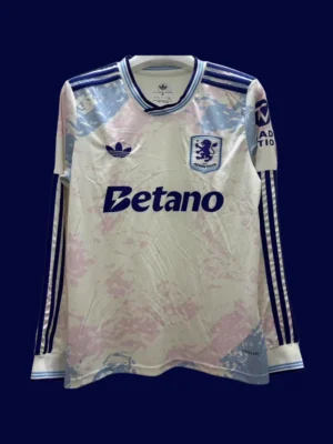 Aston Villa Third LS Jersey 2526 Fans Version1 Aston Villa Third LS Jersey 25/26 Fans Version front retro breathable collectible long sleeve football shirt