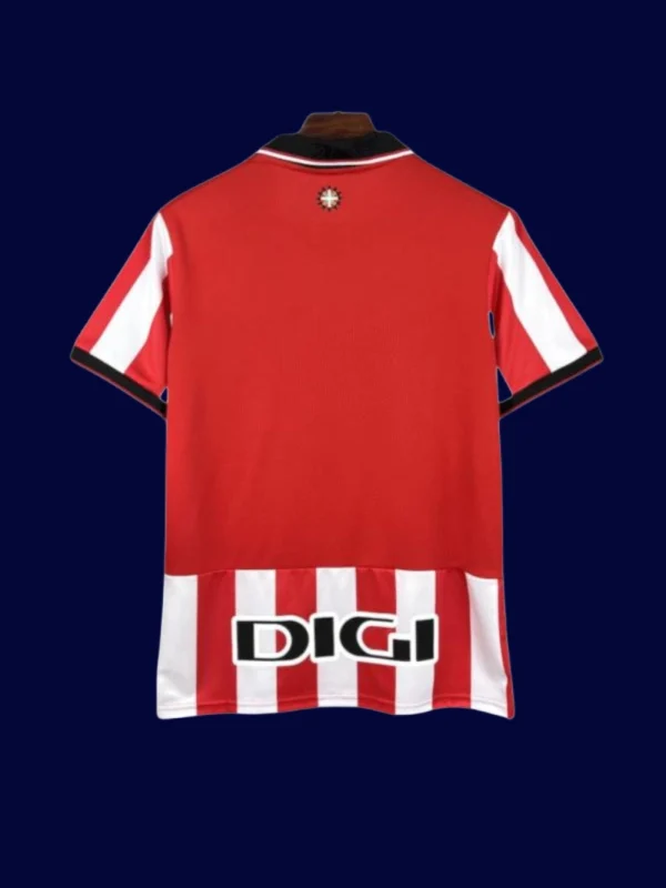 Athletic Bilbao Home Jersey 2526 Fans Version2 - KFCool – Football Jerseys & Soccer Kits Store Athletic Bilbao Home Jersey 25/26 Fans Version back view showing printed number area and sponsor.