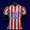 Atlético Madrid 25 26 player home jersey front with performance fabric and sponsor branding
