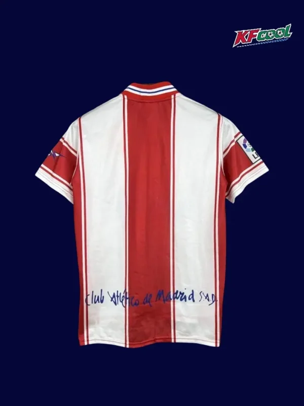 Atlético Madrid Home Retro Jersey 199900B - KFCool – Football Jerseys & Soccer Kits Store Atlético Madrid 1999 00 home retro jersey back with simple vintage rear panel