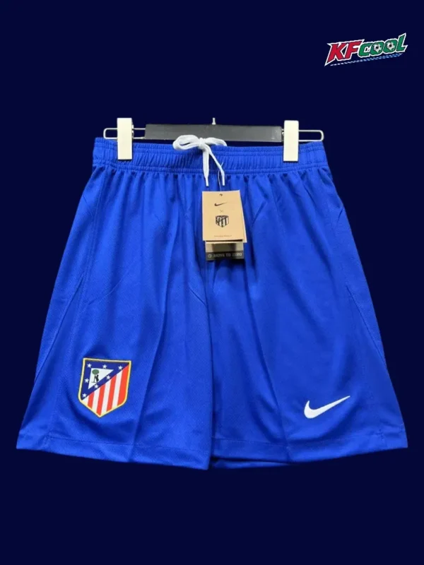 Atlético Madrid 25 26 home fans shorts front with elastic waistband and club logo