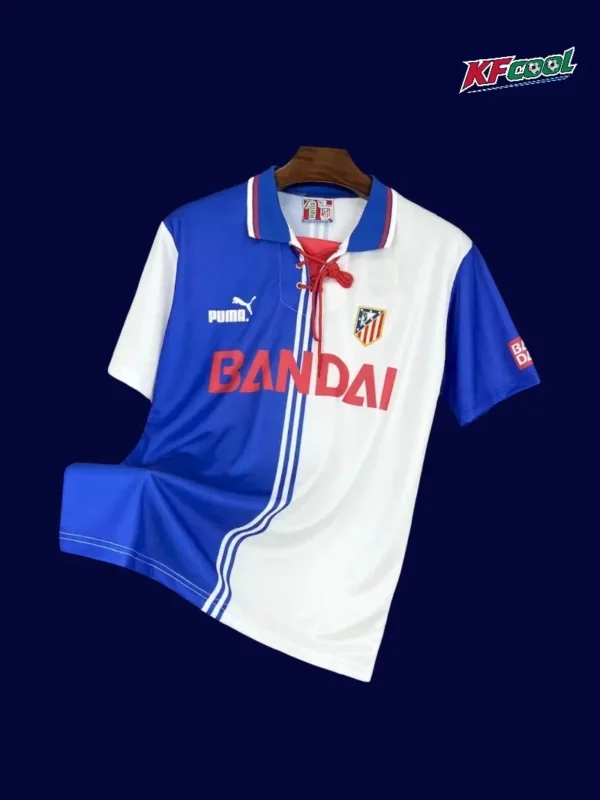 Atlético Madrid 1996 97 third retro jersey front with distinctive throwback colors