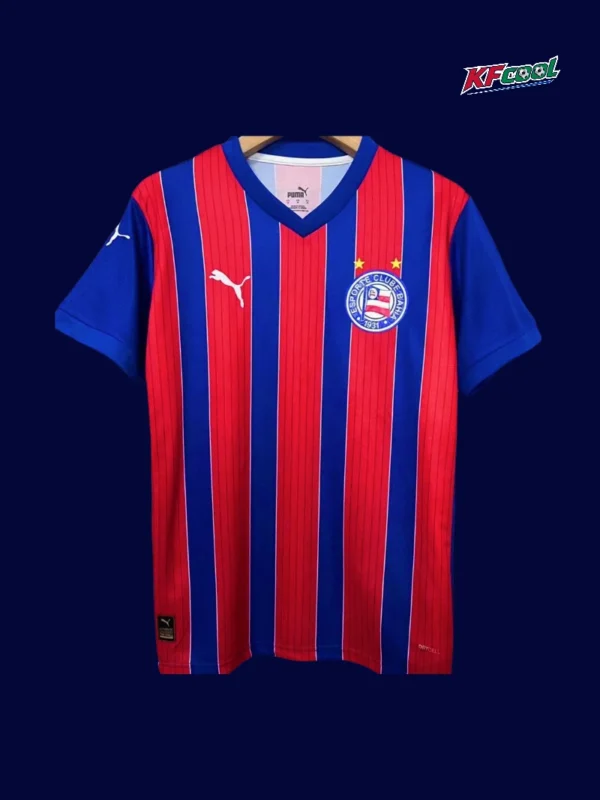 Bahia away jersey 25/26 fans version front white blue red design