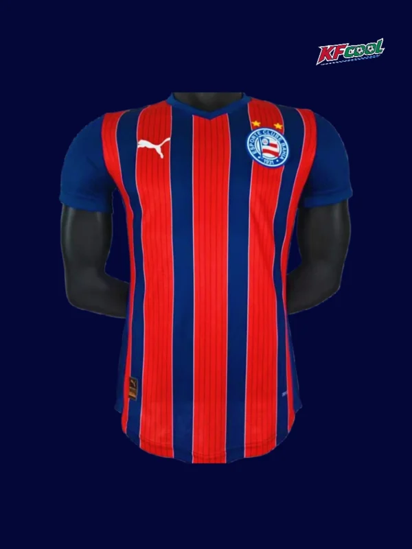 Bahia away jersey 25/26 player version front white blue red design