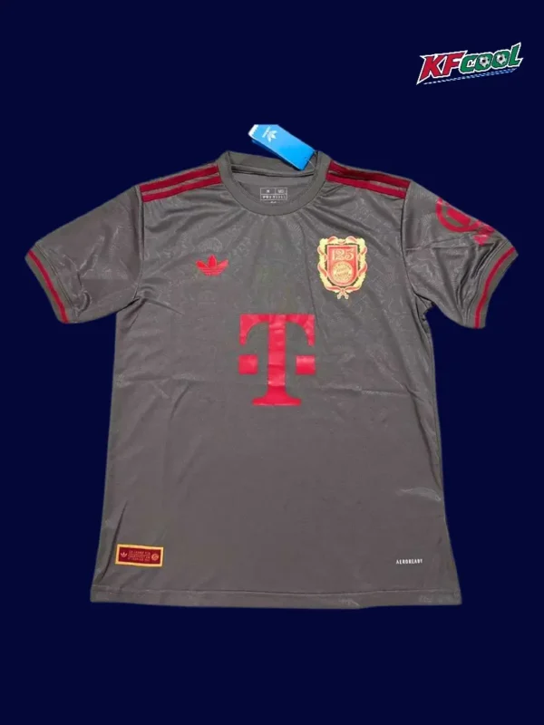 Bayern Munche Grey 125th Anniversary Jersey Fans Version1 - kfcool.com Bayern Munchen grey 125th anniversary jersey fans version front view
