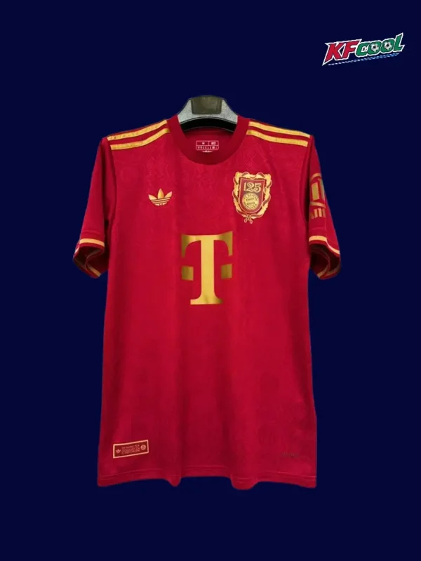 Bayern Munchen red 125th anniversary jersey fans version front view