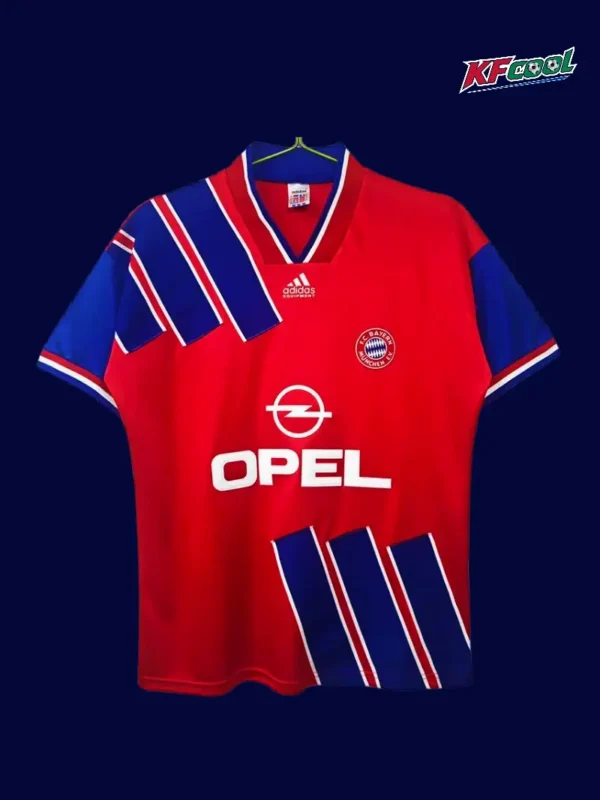 Bayern Munchen Home Classic Retro Jersey 199395A - kfcool.com Bayern Munchen home classic retro jersey 1993/95 front vintage red home design