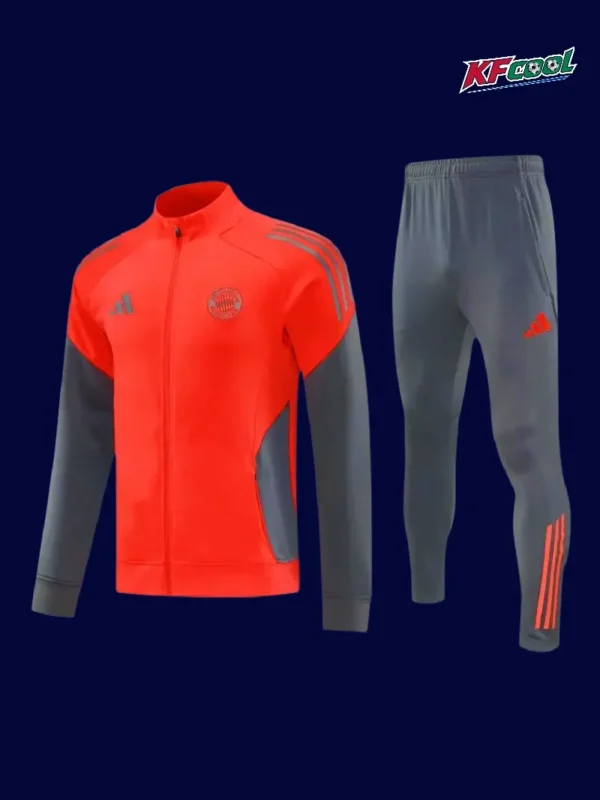 Bayern Munchen Orange Jacket Tracksuit 2526A - kfcool.com Bayern Munchen orange jacket tracksuit 25/26 front view