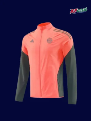 Bayern Munchen Orange Windbreaker 2526 Fans Version1 Bayern Munchen orange windbreaker 25/26 fans version front view