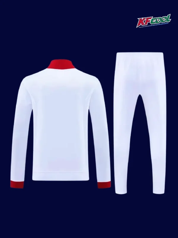 Bayern Munchen White Jacket Tracksuit 2526B - kfcool.com Bayern Munchen 25/26 white jacket tracksuit back view
