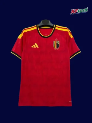 Belgium home red jersey 26/27 fans front, breathable fabric