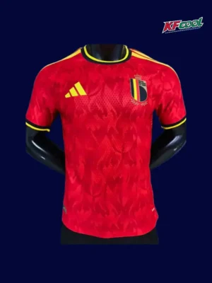 Belgium 26/27 home player jersey front — pro fit, red design