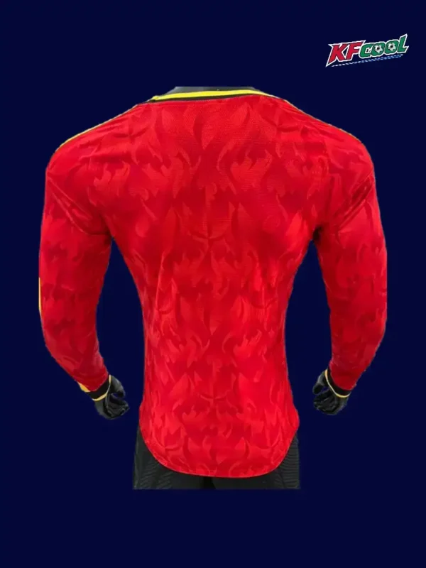 Belgium Home Red LS Jersey 2627 Player Version2 - kfcool.com Belgium home red LS jersey 26/27 player back — ventilation panels