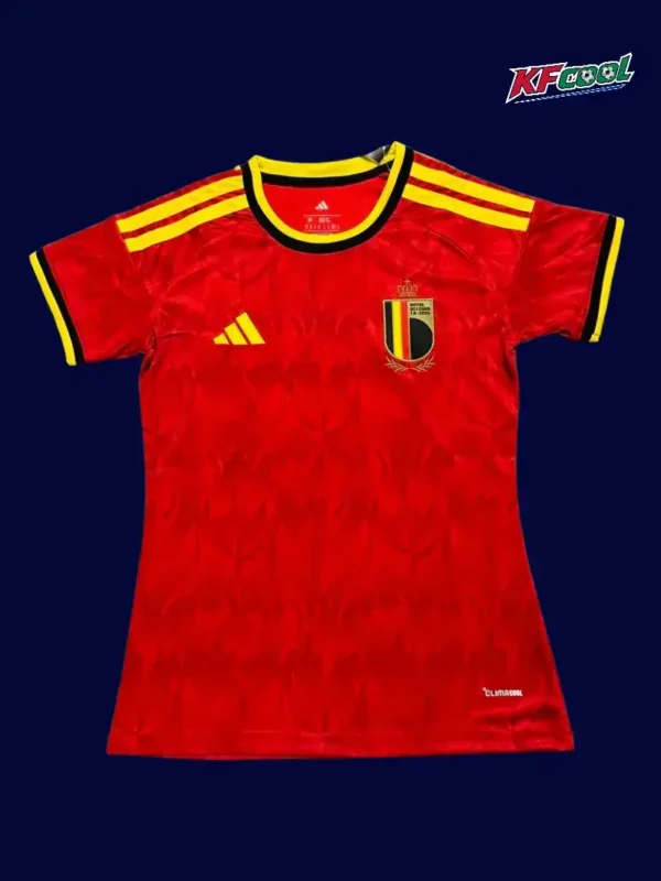 Belgium Home Red Women Jersey 2627 Fans Version1 - KFCool – Football Jerseys & Soccer Kits Store Belgium home red women’s jersey 26/27 fans front, tailored fit