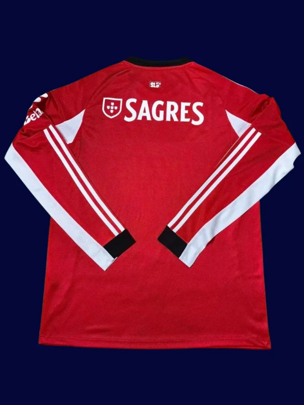 Benfica Home Long Sleeve Jersey 25/26 Fans Version back custom name & number