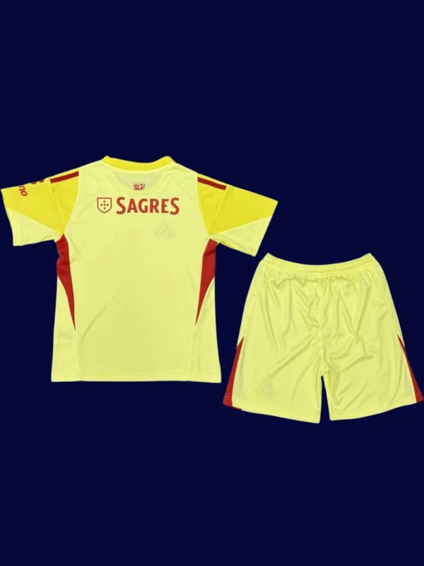 Benfica Yellow GK Kids kits 25/26 back custom number