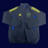 Boca Juniors black windbreaker 25/26 fans version front view