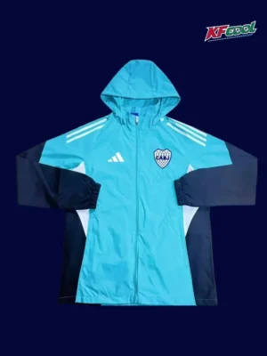 Boca Juniors green windbreaker 25/26 fans version front view