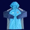 Boca Juniors lake blue windbreaker 25/26 fans version front view