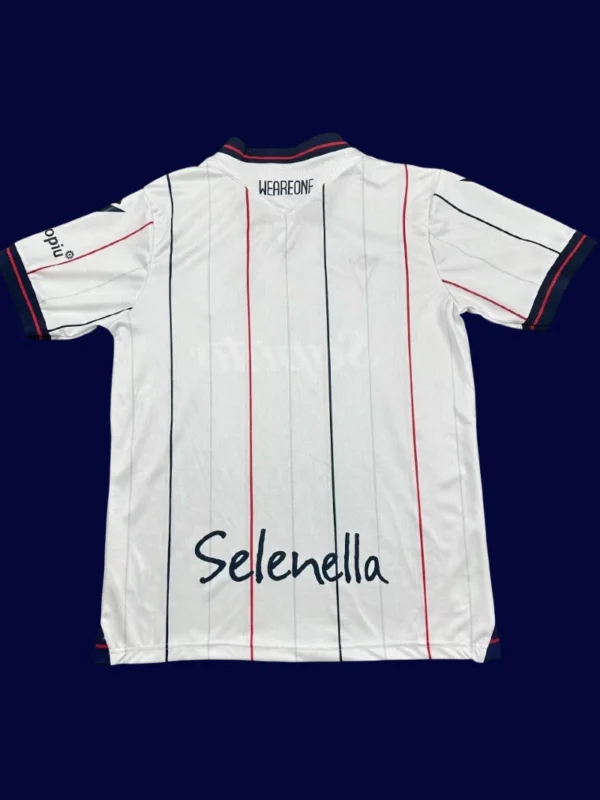 Bologna Away Jersey 25/26 Fans Version back with printed number panel.