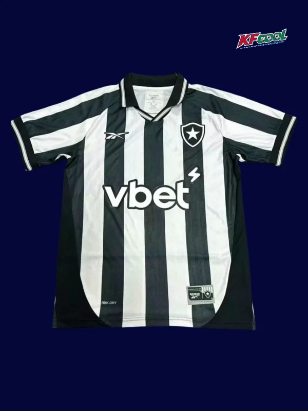 Botafogo home jersey 25/26 fans version front black white stripes
