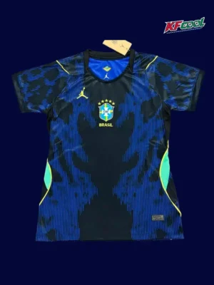 Brazil Away Blue Women Jersey 2627 Fans Version1 Brazil away blue women’s jersey 26/27 fans front, tailored fit